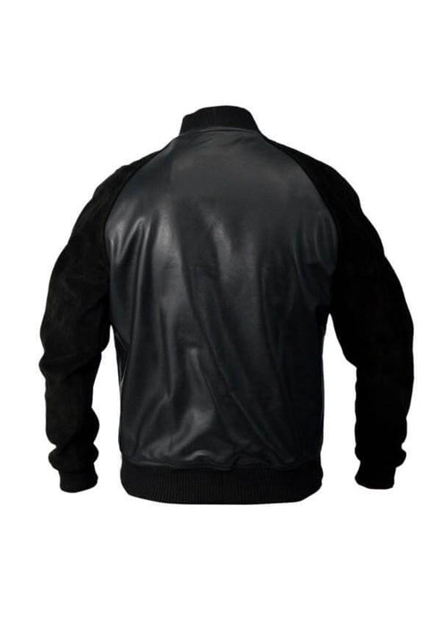 Andrew Garfield Black Leather & Suede Jacket