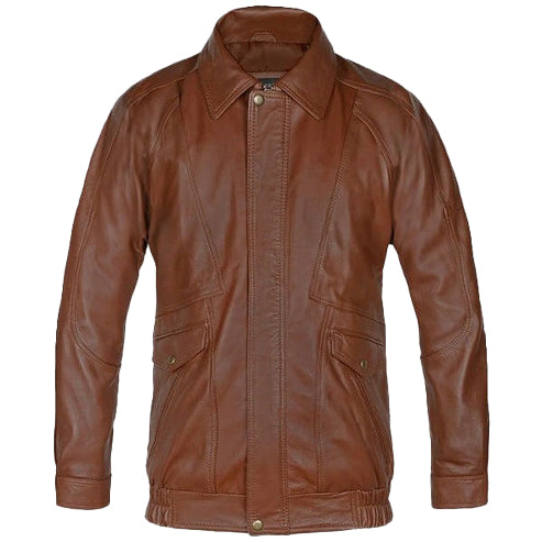 Aviator Bomber Premium Leather Jacket