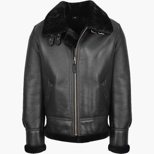 Aviator Shearling Men’s Sheepskin B3 Bomber Jacket
