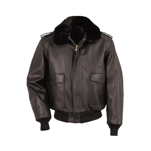 Men's Brown RAF A2 Cowhide Leather Flight Jacket - Classic Aviator Style
