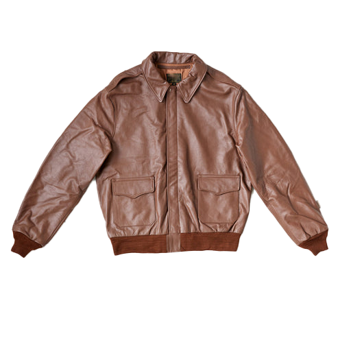 Men’s Lambskin Brown A2 Leather Bomber Jacket