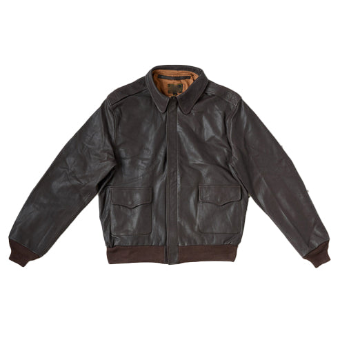 Men’s Horseskin Brown A2 Flying Leather Bomber Jacket