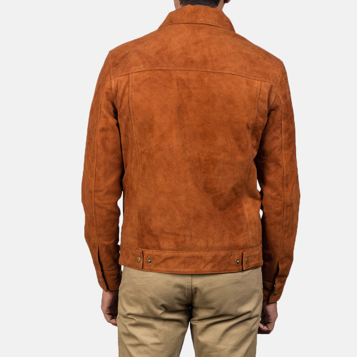 Stallon Brown Suede Trucker Jacket – Rugged Luxury Style