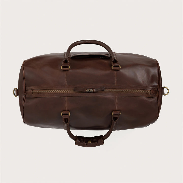 Darrio Vintage Brown Leather Duffle Bag – Classic Travel Companion