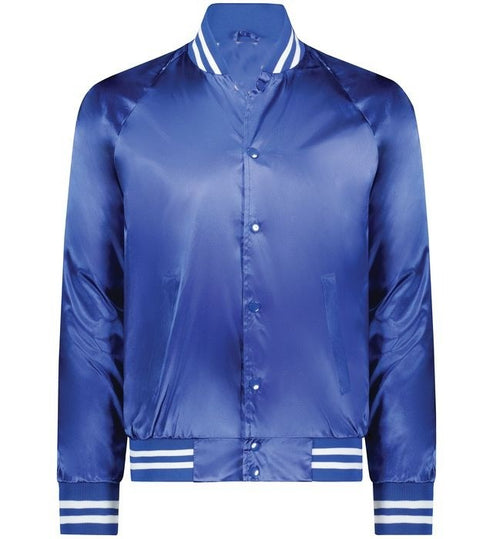 Men’s Royal Blue Satin Bomber Jacket