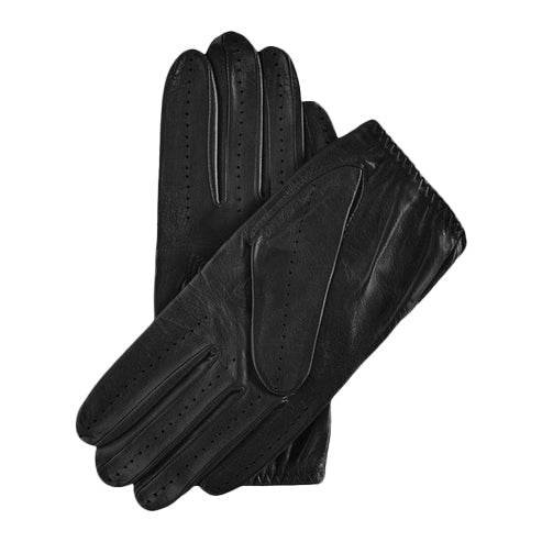 Bravo Bros Men’s Black Lambskin Leather Driving Gloves – Soft & Flexible