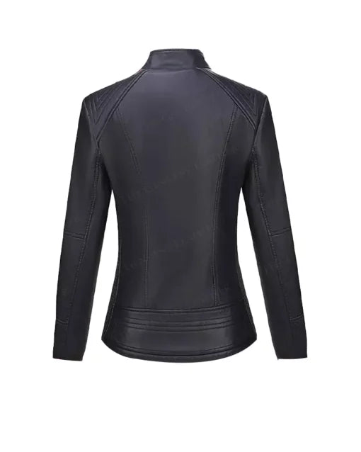 Bellivera Women’s Faux Leather Jacket – Stylish & Lightweight Moto Design