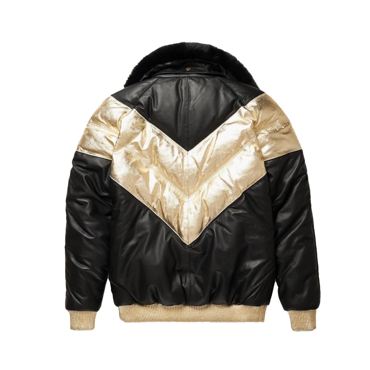 Men’s Lambskin Leather V-Bomber Jacket