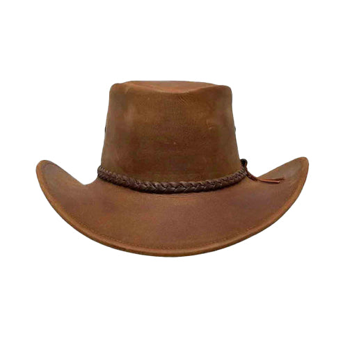 Bravo Bros Men’s Handmade Brown Leather Cowboy Hat – Premium Western Style