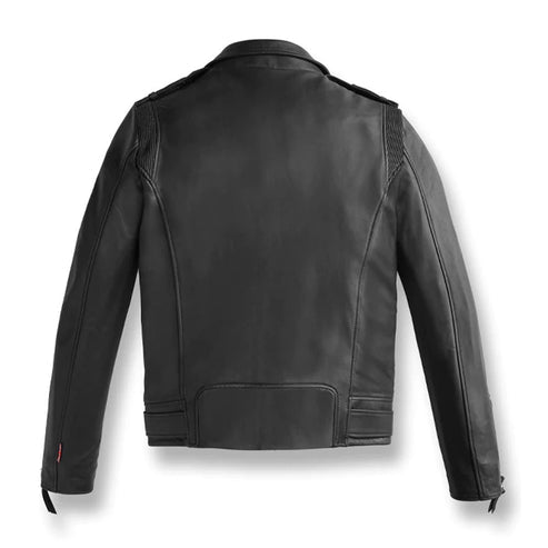 Men’s Classic Black Leather Biker Jacket – Timeless & Rugged