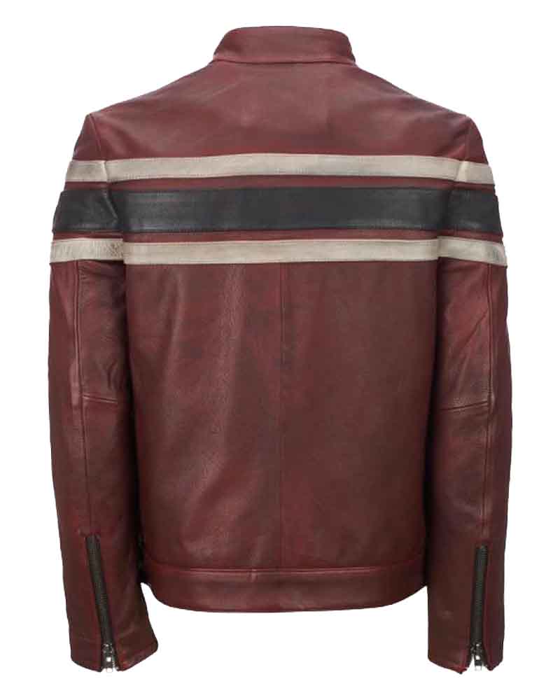 Men’s Retro Red Waxed Vintage Jacket – Classic Heritage Style by Bravo Bros