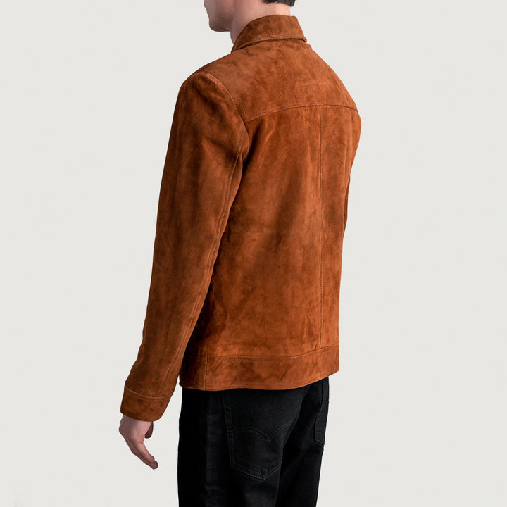 Inferno Brown Suede Leather Jacket – Premium Classic Style