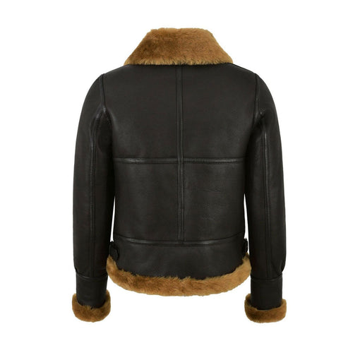 Women’s RAF B3 Shearling Aviator Leather Jacket – Classic Bomber Style