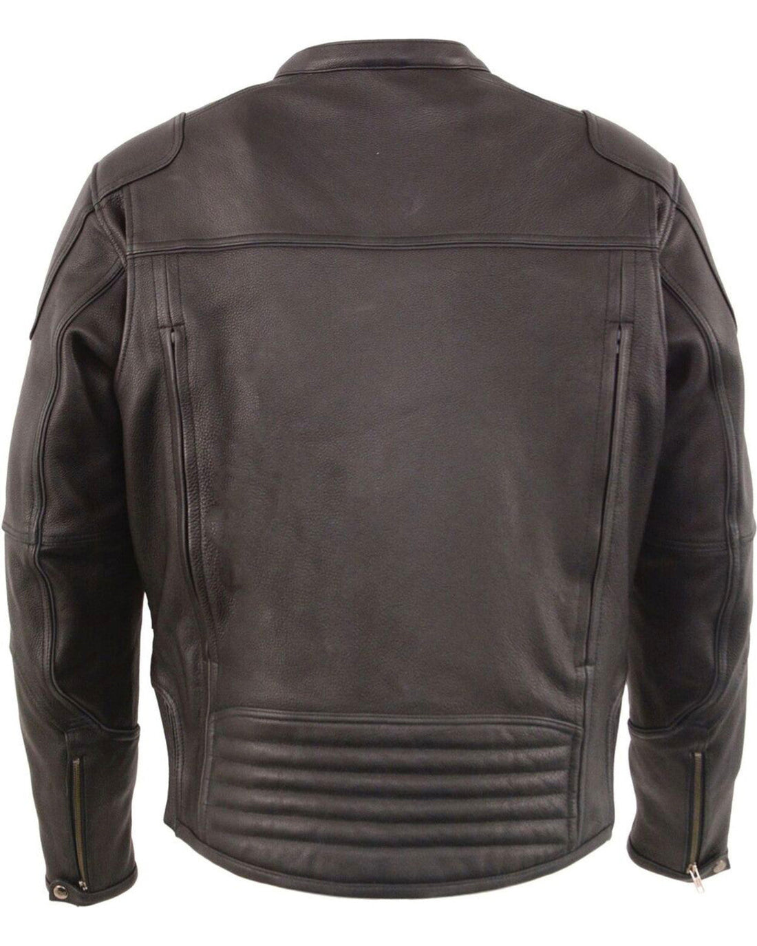 Men’s Black CoolTec Leather Biker Jacket – Performance & Style by Bravo Bros
