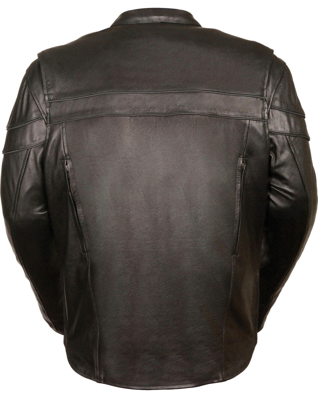 Men’s Black Sports Scooter Crossover Leather Jacket
