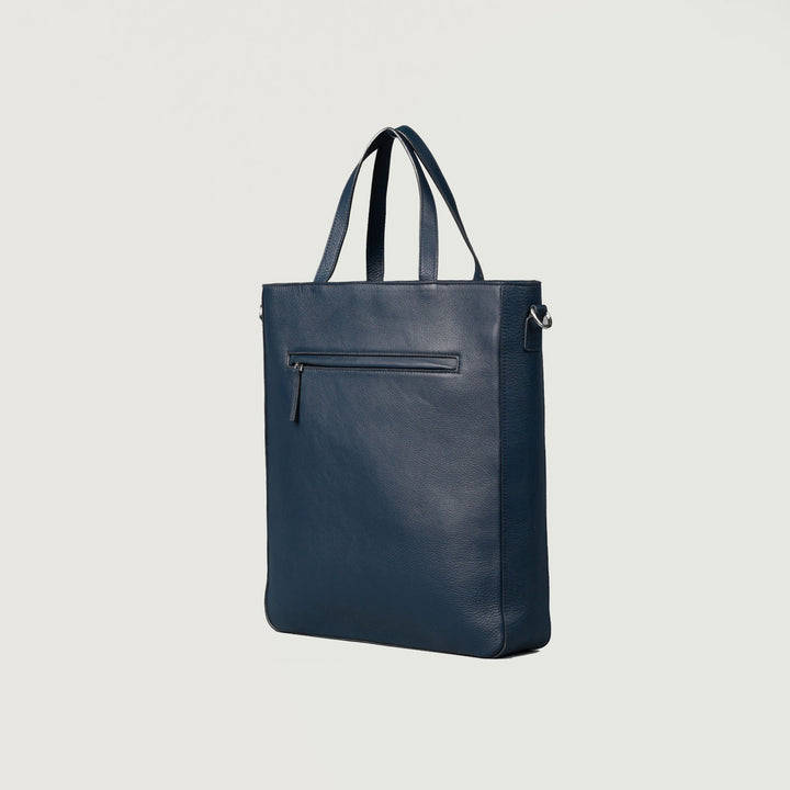 Poet Midnight Blue Leather Tote Bag