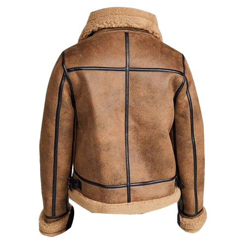 B3 Sheepskin Aviator Flight Shearling Bomber Jacket