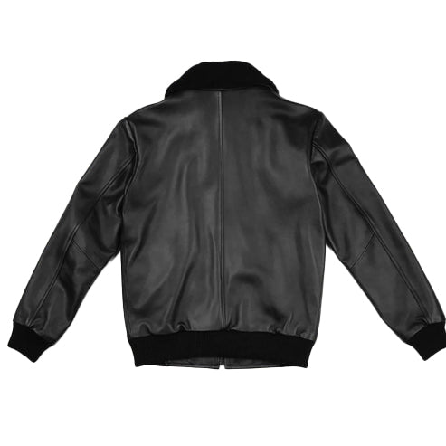 Men’s Black G-1 Flight Leather Bomber Jacket