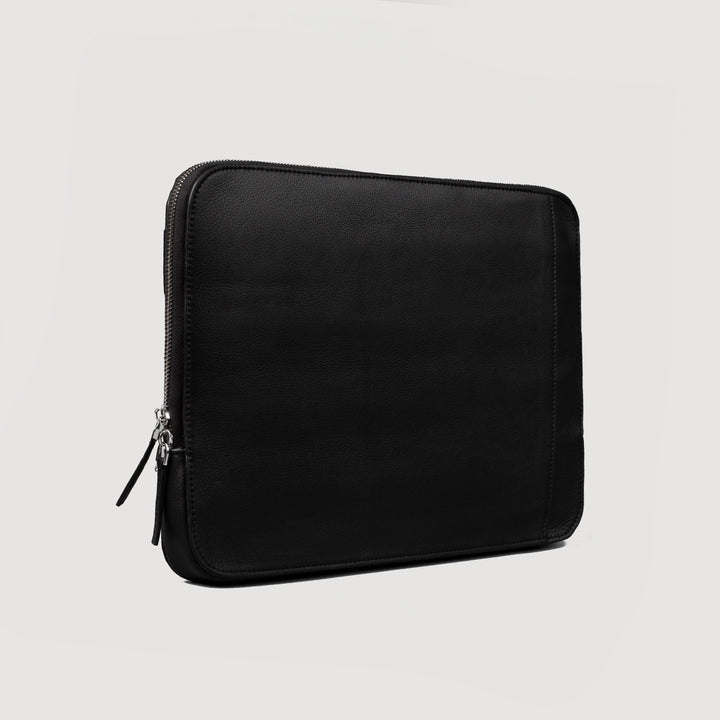Baxter Black Leather Laptop Sleeve