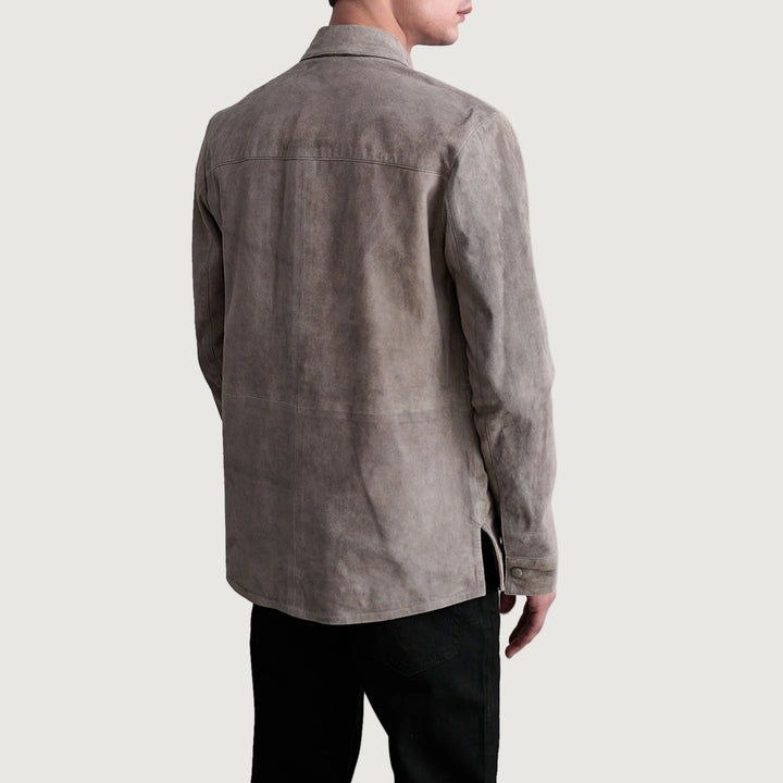 Bravo Bros. Haven Grey Suede Leather Shirt – Premium Everyday Style