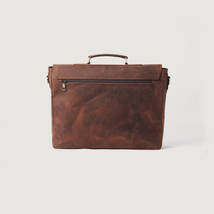 Cristoph Vintage Brown Leather Messenger Bag