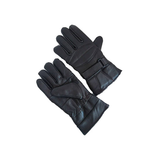 Men’s Black Soft Flexible Leather Winter Gloves – Warm, Durable & Comfortable
