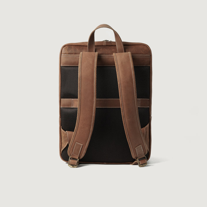 Bedford Vintage Tan Leather Backpack