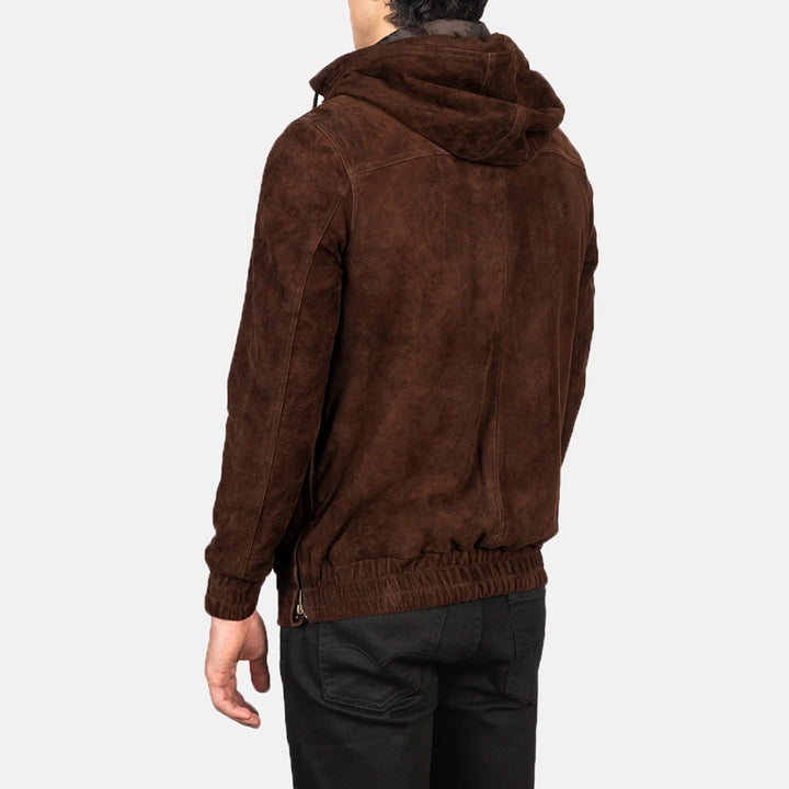 Bravo Bros. Kenton Hooded Mocha Suede Pullover Jacket – Urban Luxury Comfort