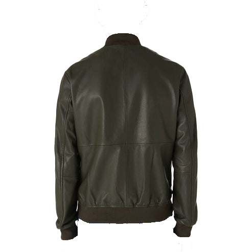 Men’s Classic Bomber Leather Jacket