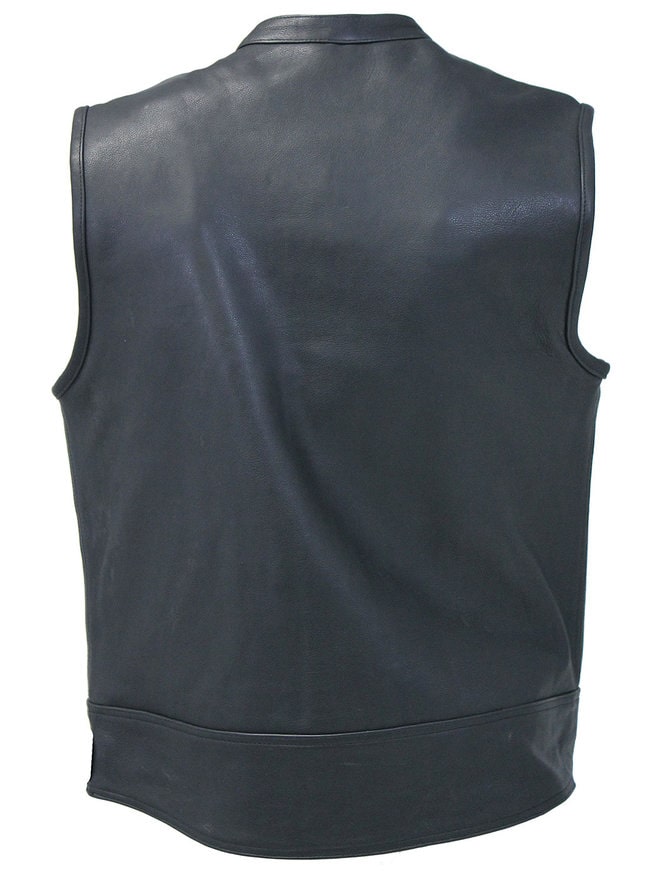 Men’s Black Leather Vest
