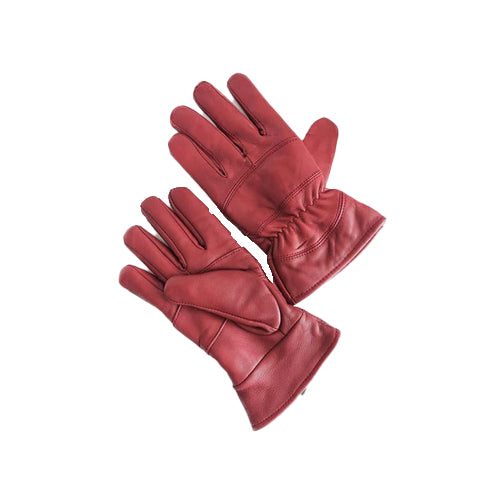 Bravo Bros Men’s Dark Red Stretch Leather Winter Gloves – Warm & Flexible