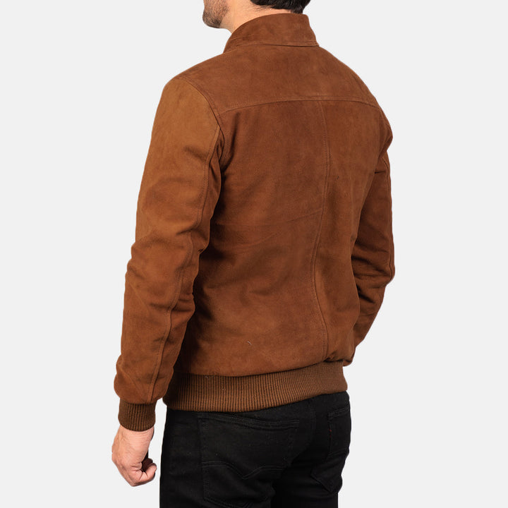Bravo Bros Tomchi Men’s Tan Suede Leather Jacket – Modern Heritage Edition