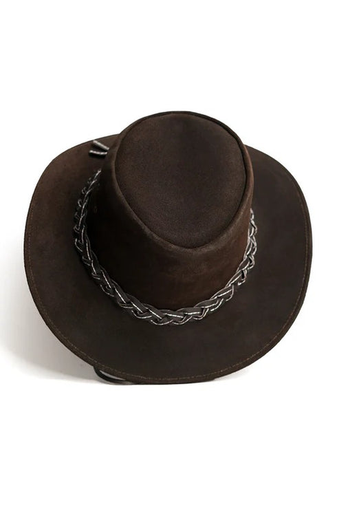 Bravo Bros Brown Suede Genuine Leather Cowboy Hat – Premium Western Style
