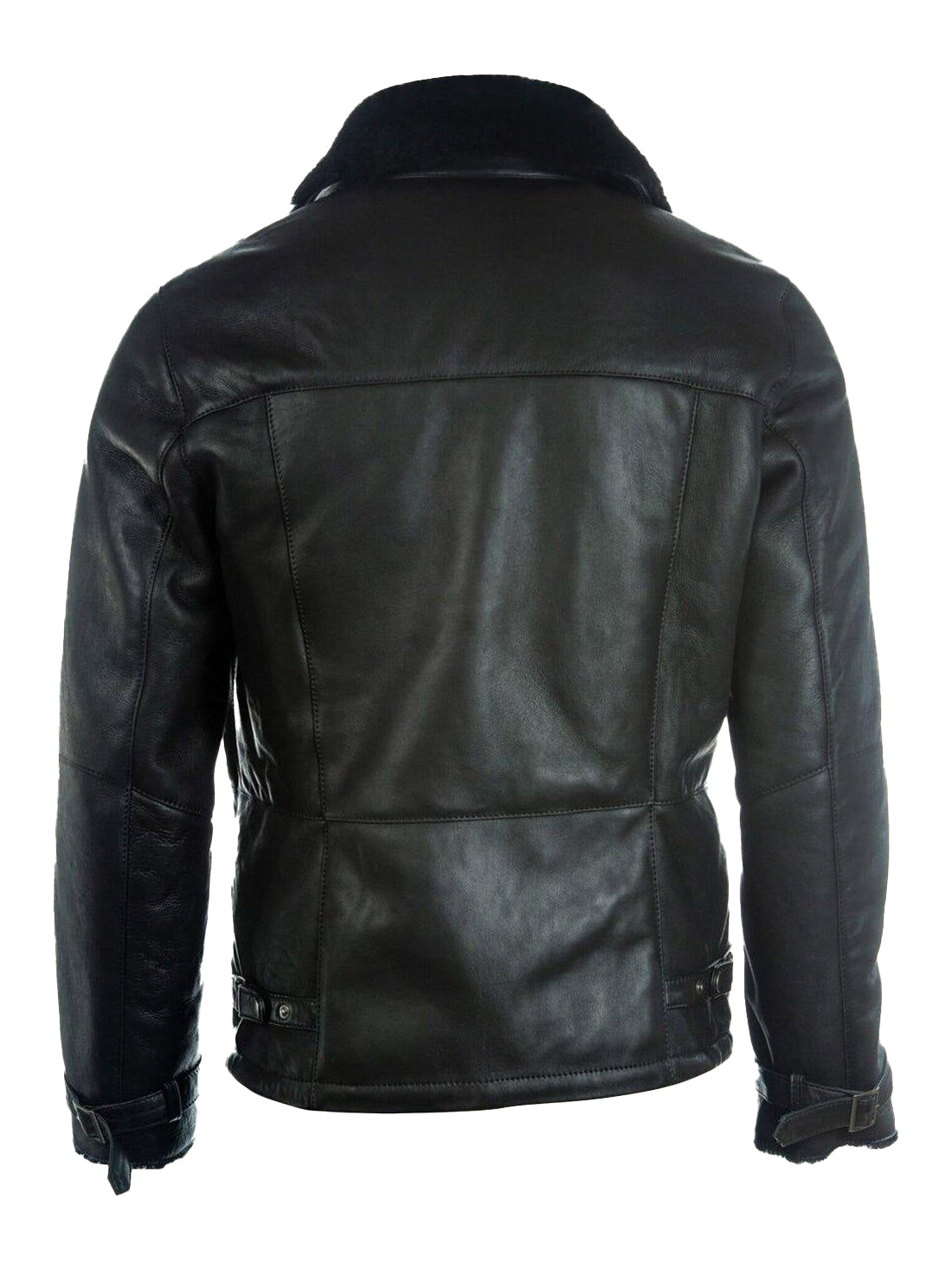 Men’s Black B3 Shearling Bomber Leather Jacket
