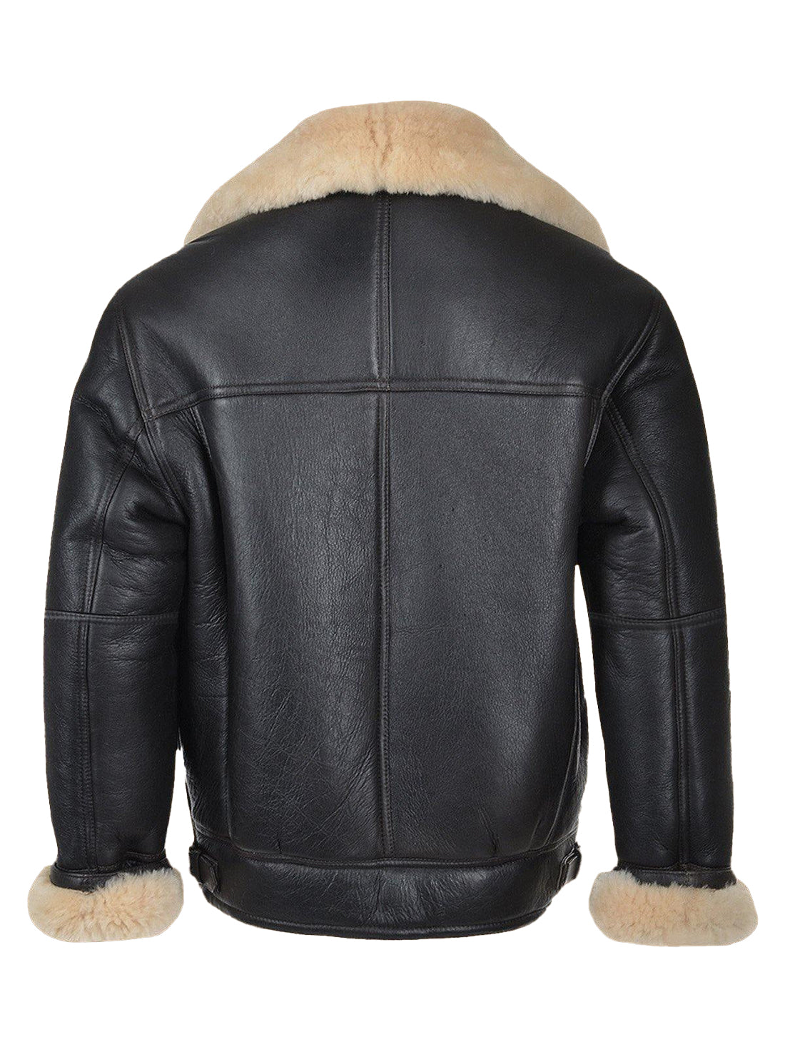 Men’s Black B3 Shearling Leather Bomber Jacket