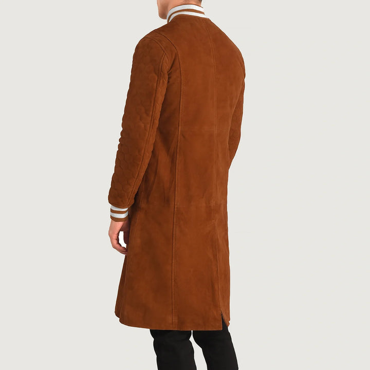 Bravo Bros Wilde Men’s Brown Suede Varsity Coat