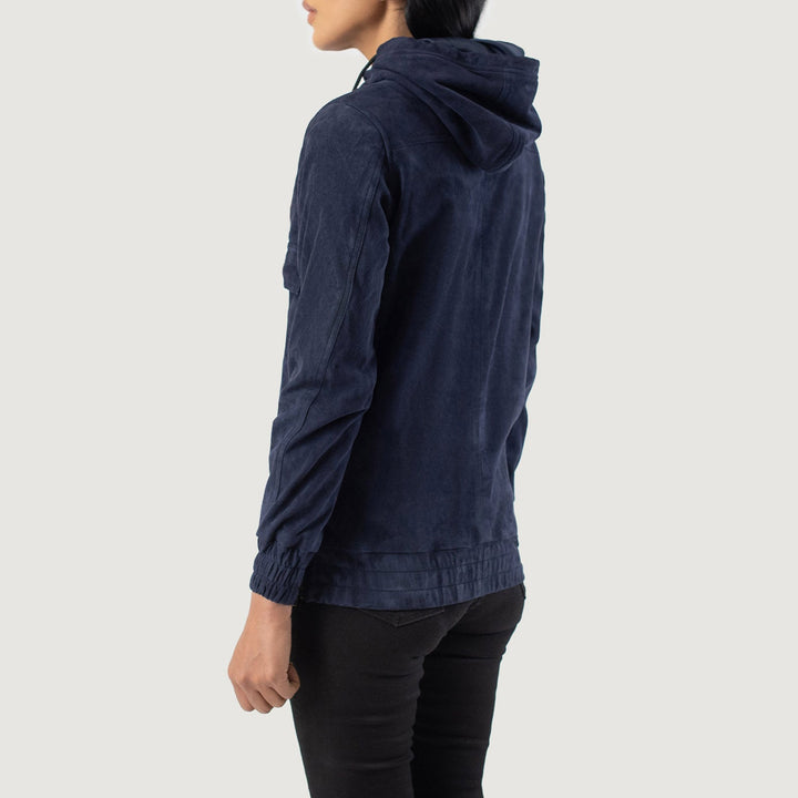 Bravo Bros. Zest Blue Hooded Suede Pullover Jacket – Urban Comfort Edition