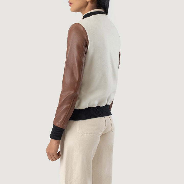 Bravo Bros. Savant White & Brown Hybrid Varsity Jacket – Timeless Street Style