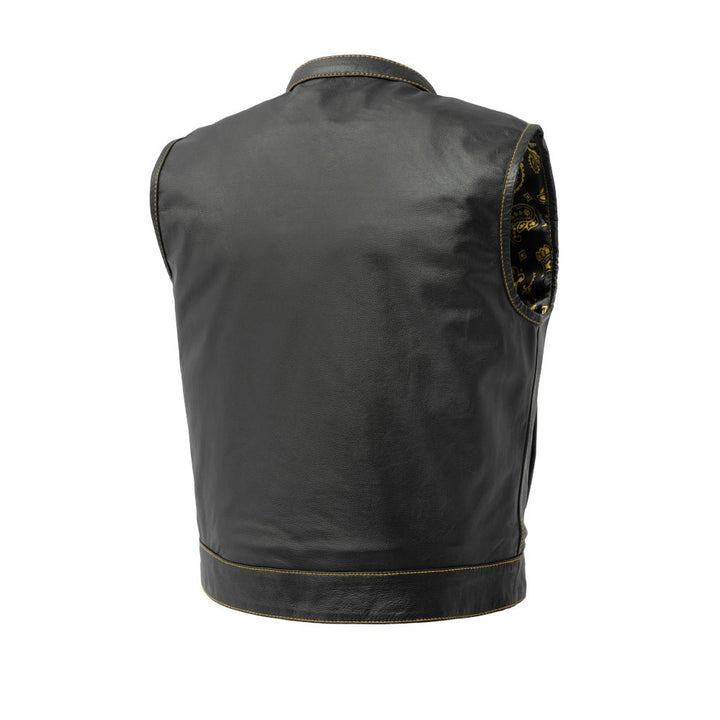 The Club Cut Men’s Motorcycle Leather Vest – Multi-Color Options