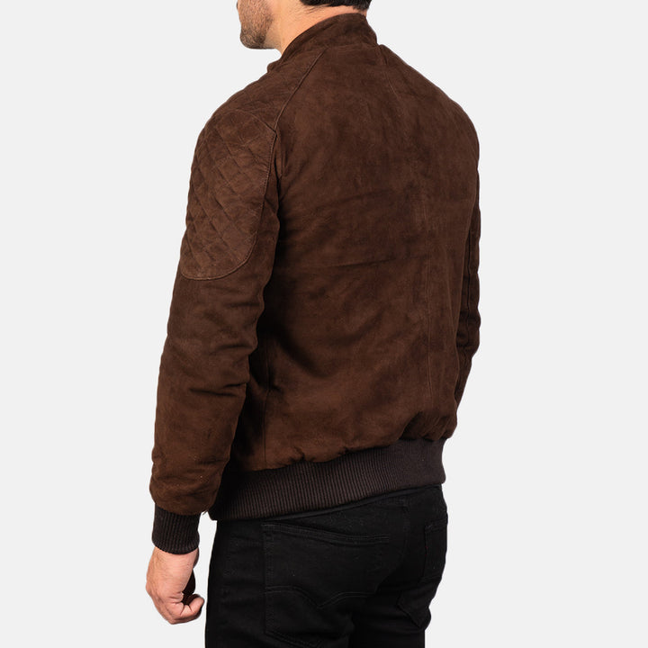 Bravo Bros. Sven Mocha Suede Bomber Jacket – Timeless Luxury Style
