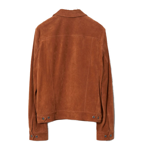 Men’s Burnt Orange Suede Leather Biker Jacket