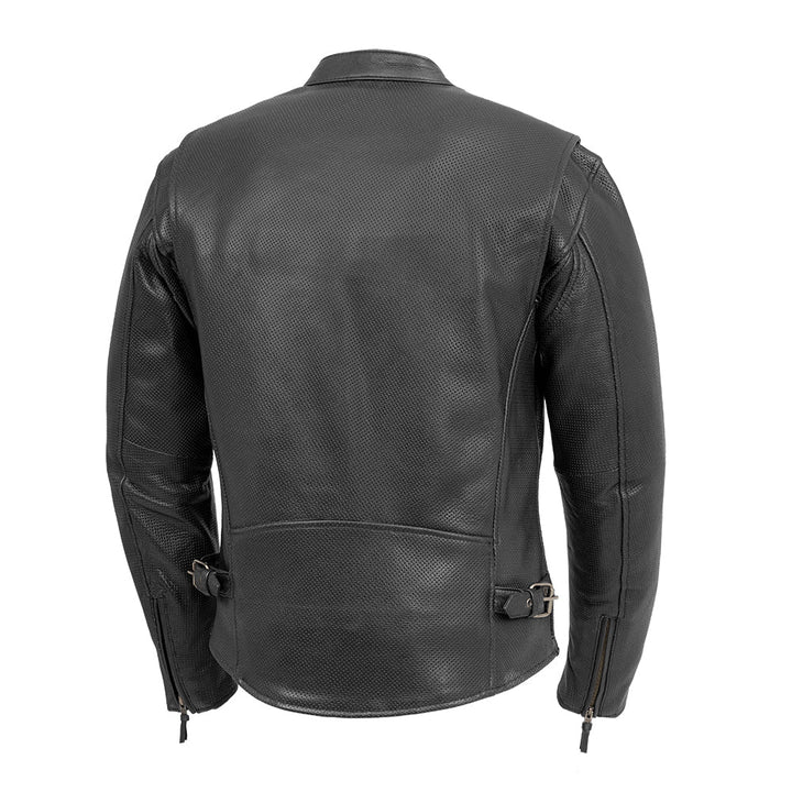 Turbine Men’s Perforated Motorcycle Leather Jacket