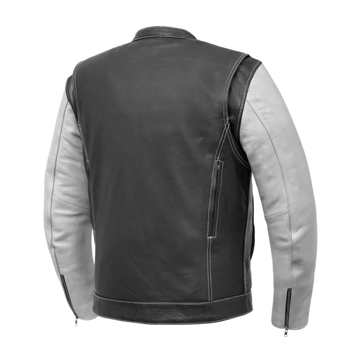Vincent Men’s Café Racer Style Leather Jacket