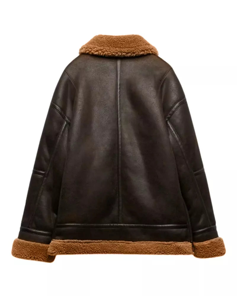 Women’s Biker Shearling Leather Jacket