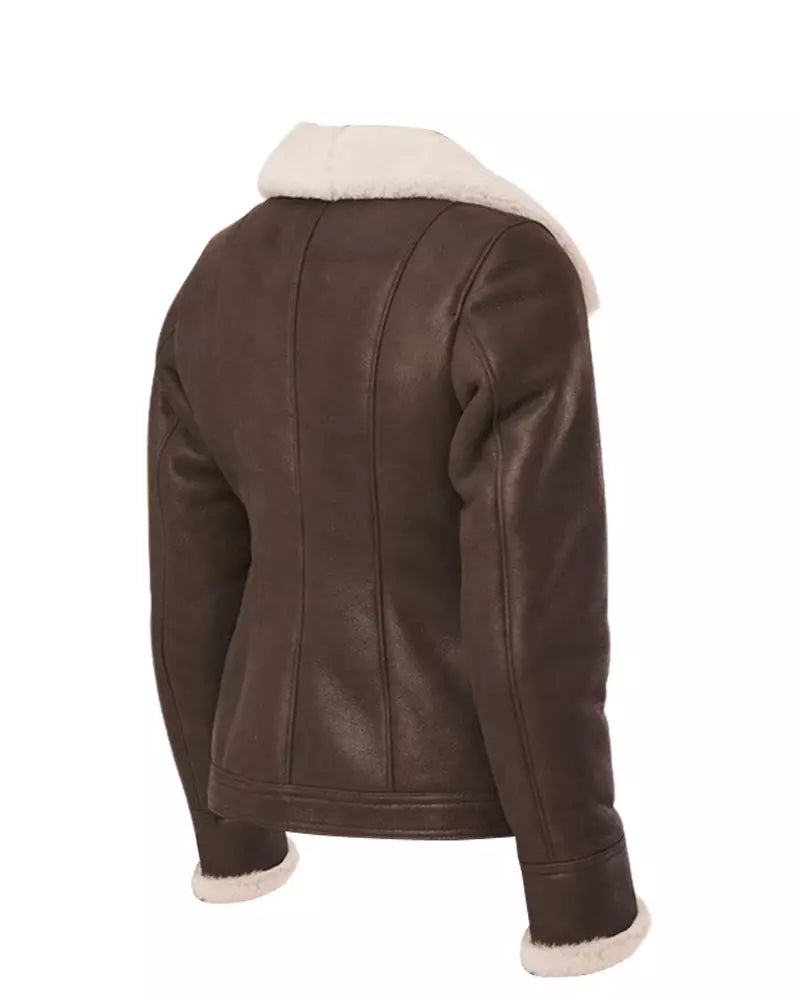 Women’s Brown B3 RAF Aviator Shearling Jacket