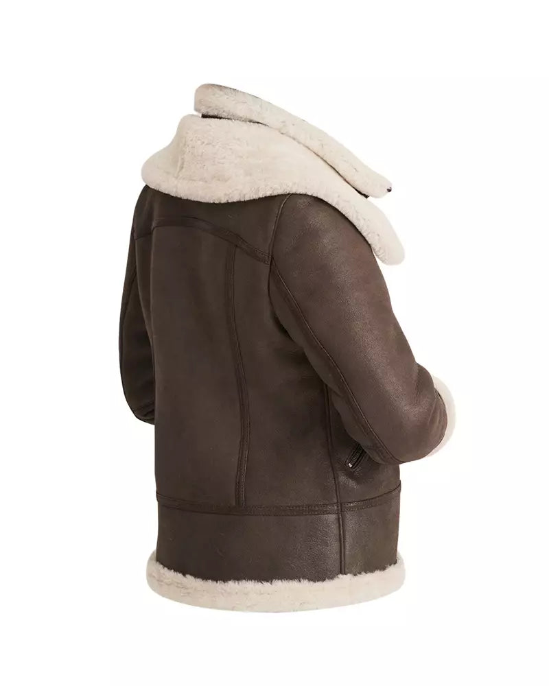 Women’s Brown Shearling Leather Jacket