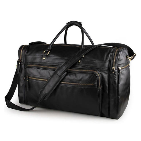 Bravo Bros Heritage Craft Leather Overnighter Bag – Timeless & Elegant Travel Gear