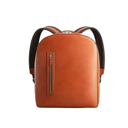 Bravo Bros Men’s Brown Italian Leather Travel Backpack – Premium & Stylish
