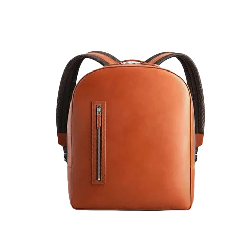 Bravo Bros Men’s Brown Italian Leather Travel Backpack – Premium & Stylish