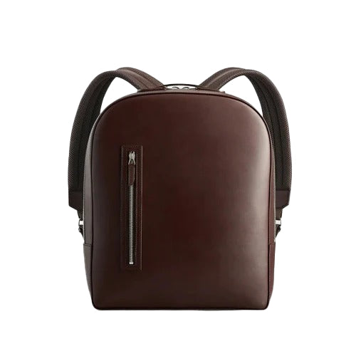 Bravo Bros Men’s Dark Brown Italian Leather Backpack – Premium & Stylish